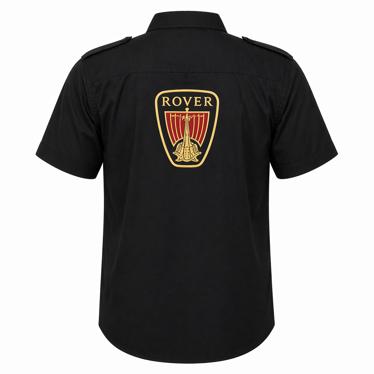 Rover Black Crew Shirt Premium Embroidered British Motorsport Uniform Style - Image 2