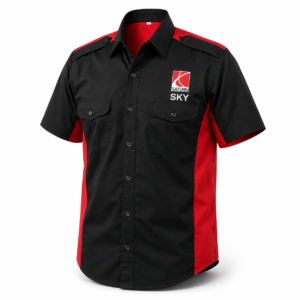 Saturn Sky Redline Black Red Embroidered Crew Shirt