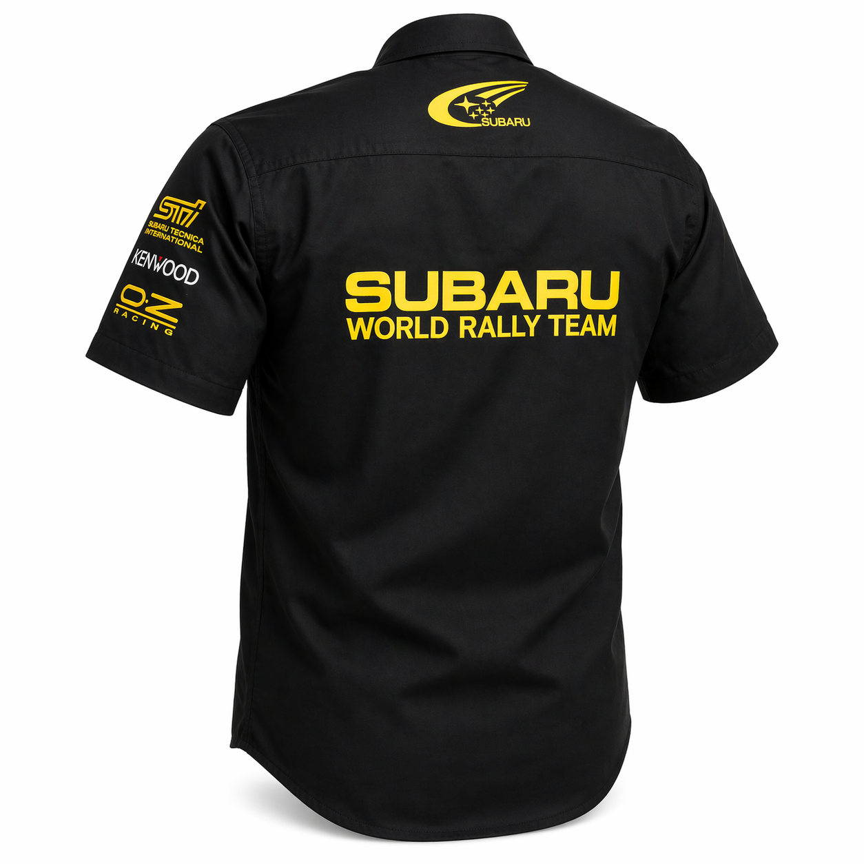 Subaru Motorsport Black Embroidered Racing Crew Shirt - Image 2