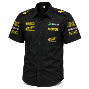 Subaru Motorsport Black Embroidered Racing Crew Shirt