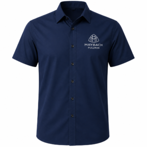 Maybach Pullman Navy Blue Embroidered Luxury Crew Shirt