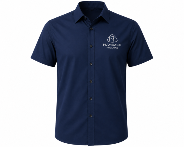 Maybach Pullman Navy Blue Embroidered Luxury Crew Shirt
