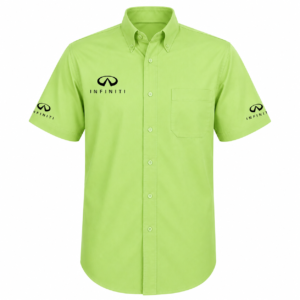 Infiniti Lime Green Embroidered Crew Shirt Premium Motorsport Style