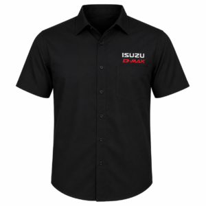 Isuzu D-MAX Black Embroidered Button Down Crew Shirt Premium Truck Style