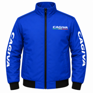 Cagiva Blue Zip Up Jacket Embroidered Racing Logo