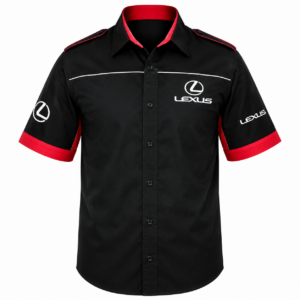 Lexus Black Red Embroidered Crew Shirt