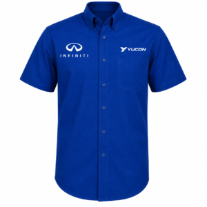 Infiniti Yukon Royal Blue Embroidered Crew Shirt Premium Motorsport Style