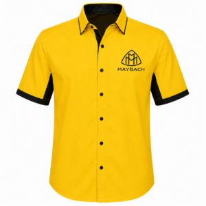 Mercedes Maybach Yellow Luxury Embroidered Crew Shirt
