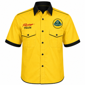 Lotus Racing Team Yellow Embroidered Crew Shirt