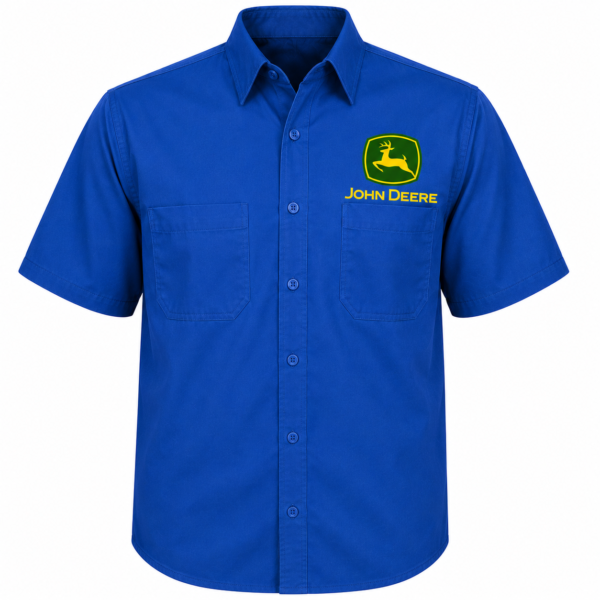 John Deere Royal Blue Embroidered Work Shirt