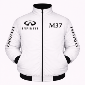 Infiniti M37 White Black Embroidered Motorsport Jacket