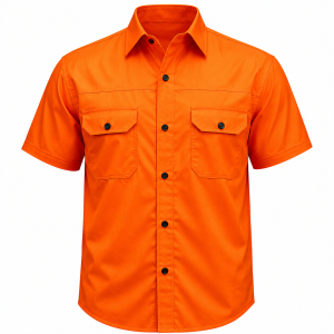 plain-blaze-orange-utility-crew-shirt-motorsport-button-up