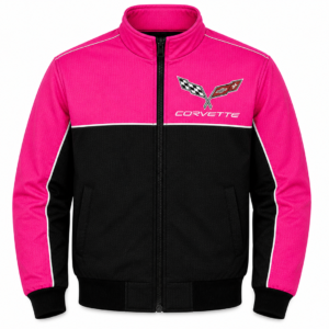Corvette C4 Pink Black Motorsport Jacket Premium Embroidered Style